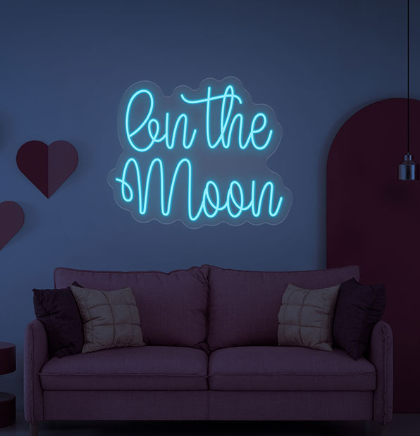 On the Moon Neon Sign