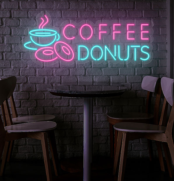 Coffee Donut Neon Sign