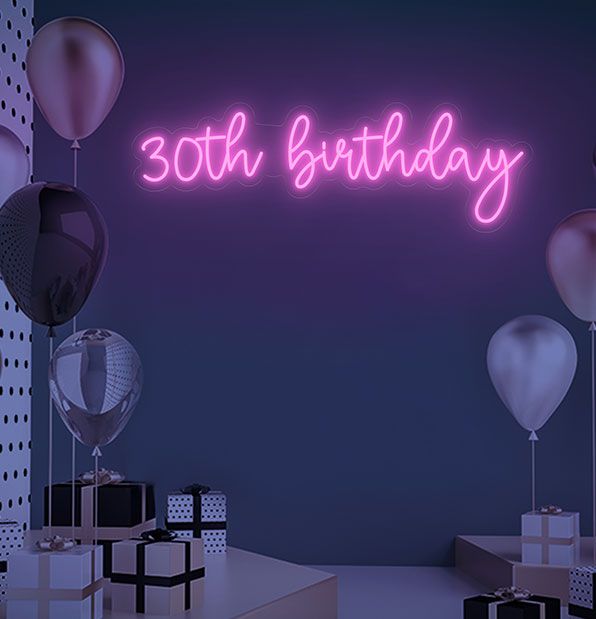 Happy Birthday LED Neon Sign – Cartys Neons - Custom Neon Signs