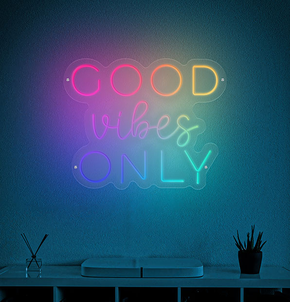 Good Vibes Only Flow-Mo Sign | NeonChamp