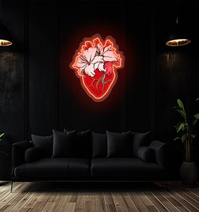 The Floral Heart Neon Sign